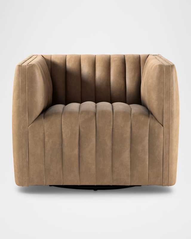 Augustine Leather Swivel Chair
